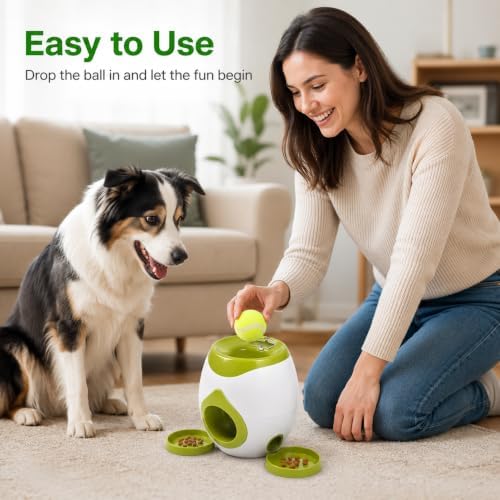Interactive Dog Ball Return Toy with Treat Dispenser