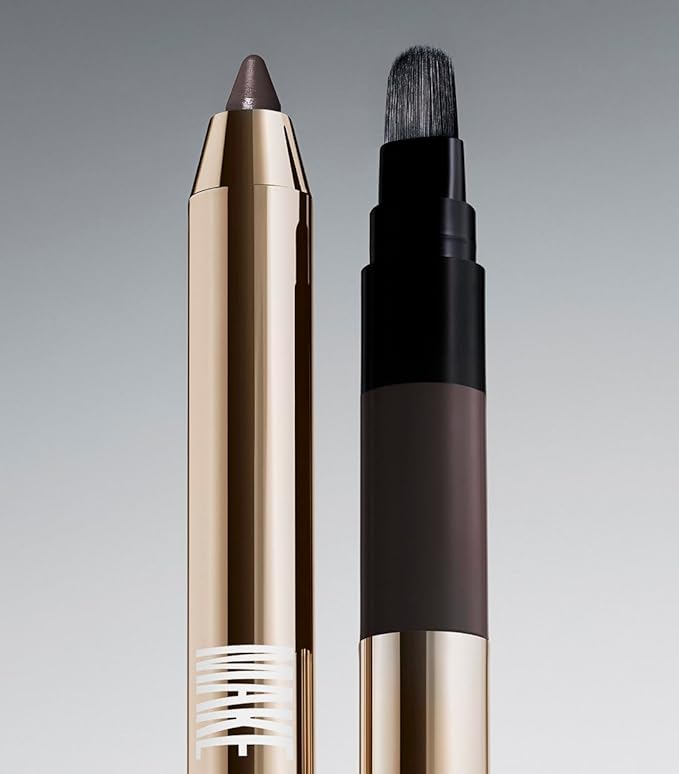 MAKE Beauty Continuum Lip Liner – Long Lasting Creamy Liner with Velvet Matte Finish – Includes Built-In Sharpener and Blending Brush – Highly Pigmented Grayish Taupe Lip Color – Shade, Slate