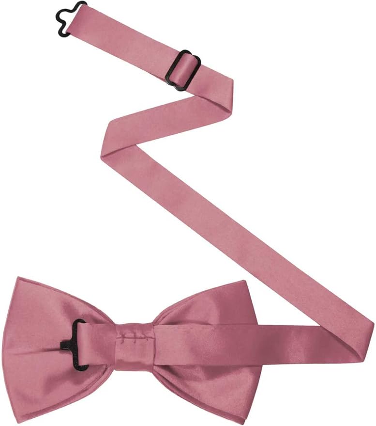 JEMYGINS Solid Color Pre-tied Bow Tie Adjustable Bowtie for Men