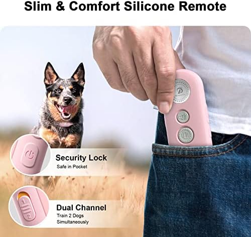 Bousnic Dog Training Collar with Remote - 1000ft Dog Shock Collar for 10-120lbs Small Medium Large Dog Waterproof Rechargeable e Collar with Beep/Vibrate/Safe Shock(1-16) Modes