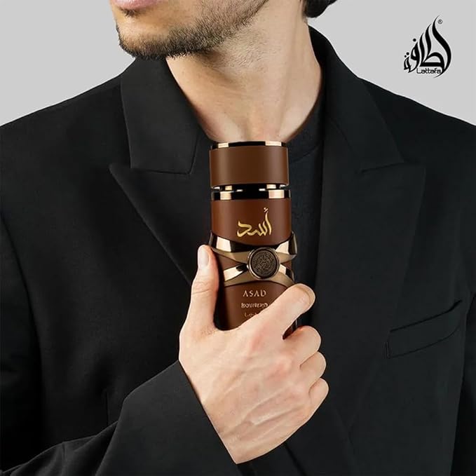 Lattafa Asad Bourbon for Unisex Eau de Parfum Spray, 3.4 Ounce / 100 ml | for Unisex