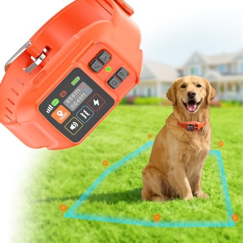 GPS Wireless Dog Fence for Medium Large Dog Custom Boundary No Subscription