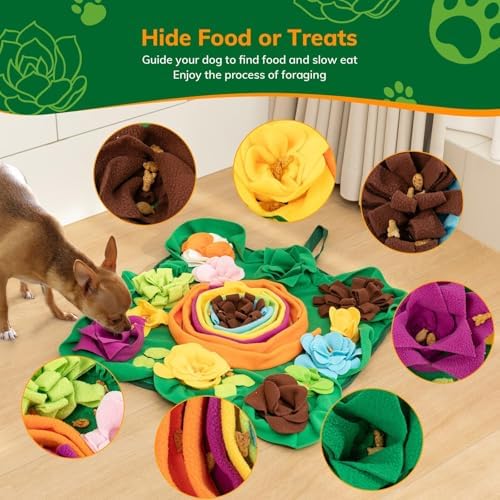 Snuffle Mat for Dogs -Interactive Dog Toys to Keep Them Busy | Puppy Puzzle Slow Feeder Treat| Dog Lick Mat Enhancement