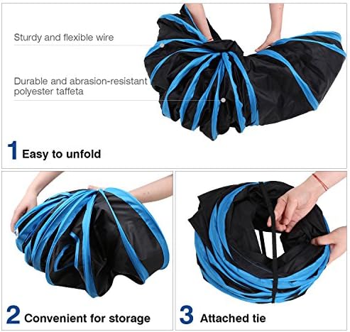 Pawaboo Cat Tunnel Tube 4 Way, 25x53cm, Blue
