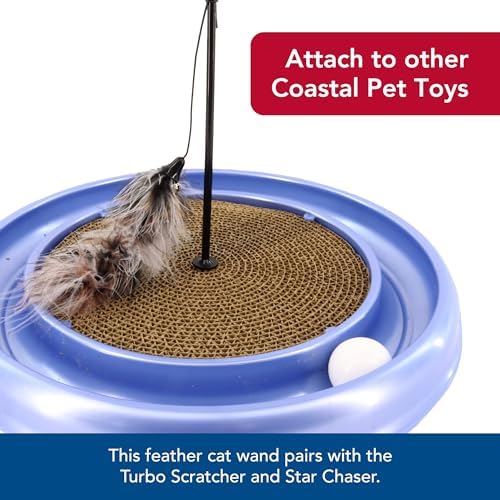 Coastal Pet - Turbo Pet Cat Bundle - Teaser Cat Toy & Scratcher Cat Toy