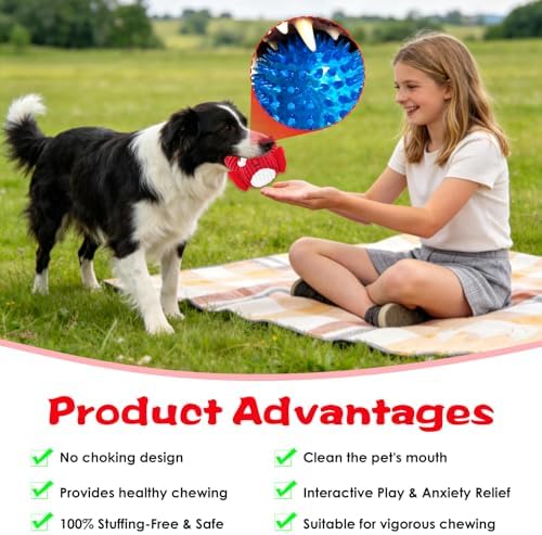 Squeak Dog Toys for Aggressive Chewers, No Stuffing Squeak Dog Chew Toys for Aggressive Chewers, Interactive Dog Toy Ball with Crinkle Paper for Medium Dogs, Large & Small Breeds (D-Crab+Whale)