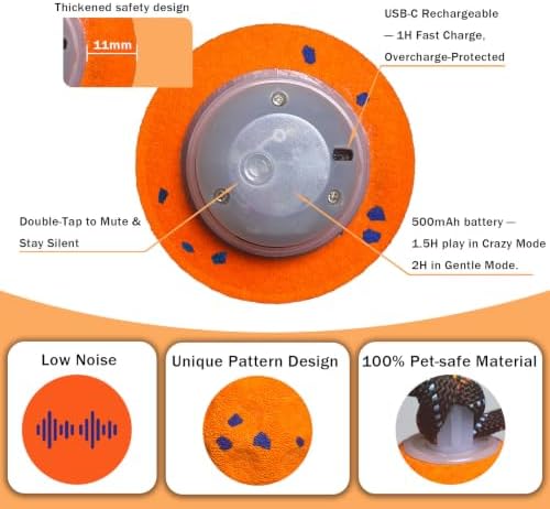 Interactive Dog Toy, 3 Modes Automatic Rolling Ball