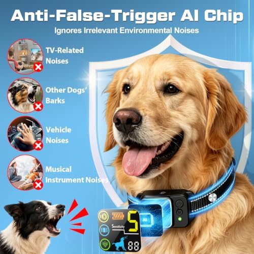 Citronella Bark Collar Spray Dog Collar, 5 Modes & Levels, 1*Spray Refill