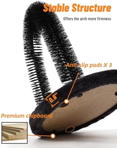 Happi N Pets Large Cat Self Groomer, Heavy Woven Sisal Pad with Mouse Toy