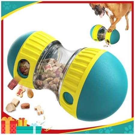 Mankoda Interactive Dog Puzzle Toy, Rolling Treat Dispenser Slow Feeder