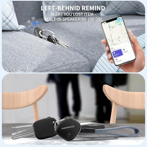 ANNNWZZD Tag 4 Pack Item Finders with Apple Find My APP (iOS Only) Help You Track Your Keys, Wallet, Luggage, Backpack, Super Lightweight [Apple MFi Certified]