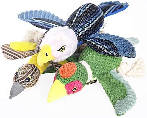 Sedioso Dog Toys Set, Large Dogs Toy, Stuffed Animal Dog Chew Toy, Soft Plush Dogs Toys Pack for Small. Middle, Large Breed(3-Pack, Birds)