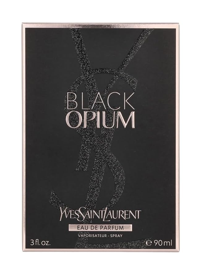 Yves Saint Laurent Eau De Parfum Spray for Women, Black Opium, 3 Ounce