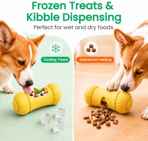 Interactive Frozen Dog Treat Dispensing Enrichment Puzzle Chew Toy