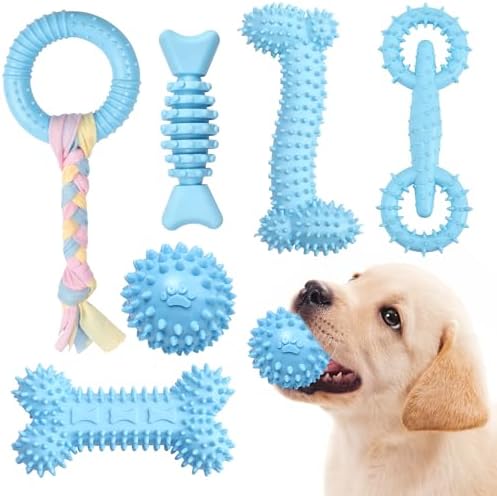 6 Pack Dog Chew Toys for Puppy Cute Dog Toys Puppy Dog Toys for Teething