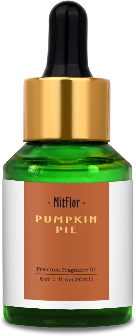 Pumpkin Pie Fragrance Oil, MitFlor 30ml Diffuser Essential Oil for Home, Large Size Premium Fragrance Oil for Soap & Candle Making, Warm Holiday Scents for Christmas