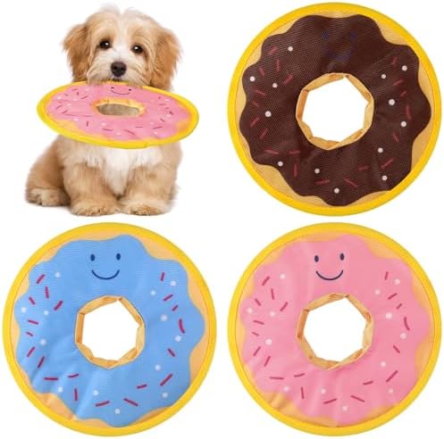 3 Pcs Floating Dog Toys Oxford Fabric Donut Water Toy for Pool