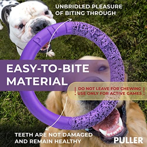 COLLAR Puller Dog Toy Ring for Small Medium Large Dogs Fetch Floating Disc