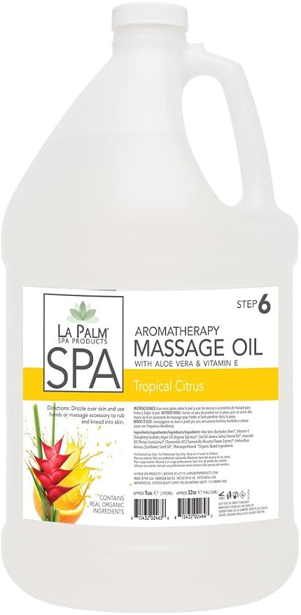 La Palm Aromatherapy Massage Oil 1 Gal (Tropical Citrus)