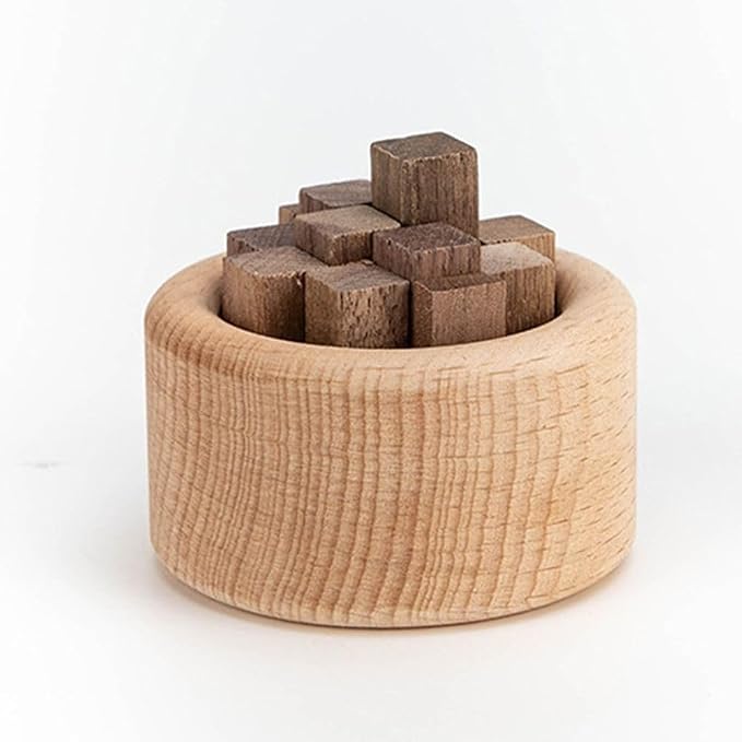 Aromatherapy Diffuser Spheres, Woodpile Essential Oil Diffusers, Wooden Diffuser for Car Home Office Bedroom Decoration(Black Walnut-Style C)