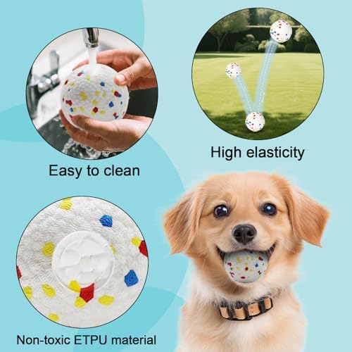 6-Ball 2.2-Inch Dog Ball Replacement Set for Automatic Launchers Ideal for Dog Training and Play, Perfectly Compatible with 2.2-inch Automatic Dog Ball launchers (ETPU Material)