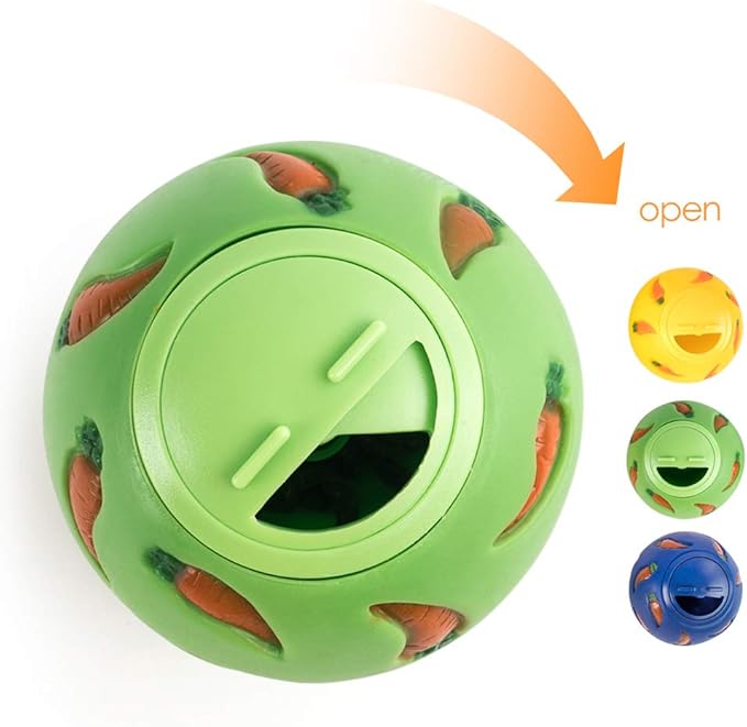 Niteangel Small Animal Treat Ball: Adjustable Treat Dispenser | Encourages Exploration & Reduces Boredom - Snack Ball for Guinea Pigs Rabbits Hedgehogs and Other Small Pets