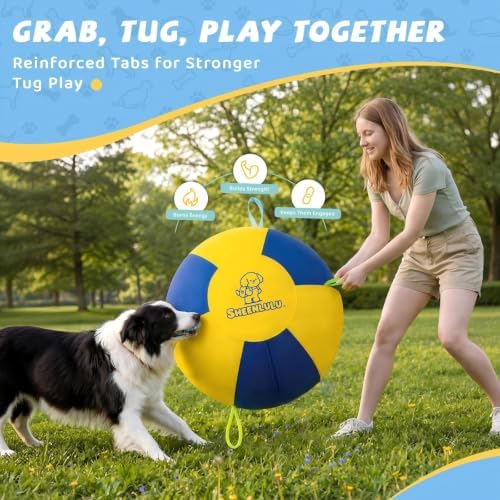 25" Large Herding Ball for Dogs with Straps & Training Whistle