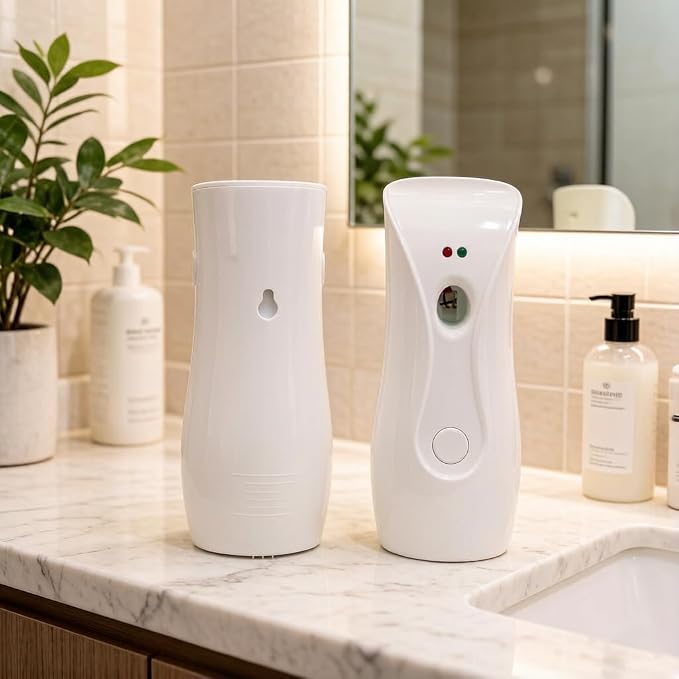 Aromatherapy Sprayer Automatic Diffusers, Battery Powered Scent Dispenser, Dual Use Wall Mounted & Desktop Auto Spray Air Freshener Machine for Indoor Residential & Commercial Use(2 Pack)
