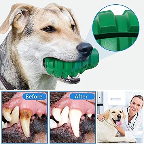 Indestructible Dog Toys for Aggressive Chewers - Heavy Duty, Durable Toys for Large Dogs (Green)