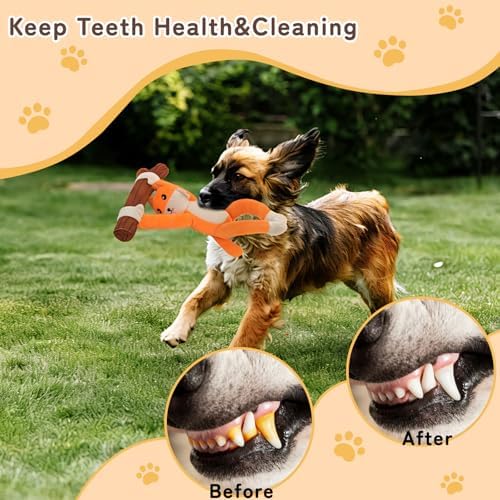 Squeaky Dog Toys,Plush Puppy Toys with Pull Branch