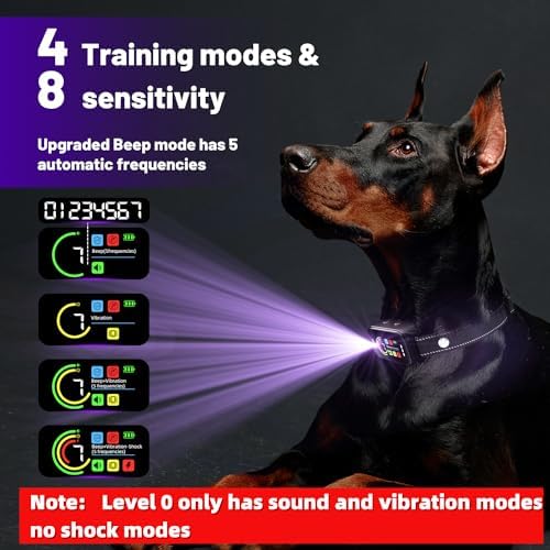 Bark Collar,Bark Collar for Large Medium Small Dogs 8-120lbs,Rechargeable Anti Bark Training Collar with 7 Adjustable Sensitivity, Barking Collar with Beep Vibration