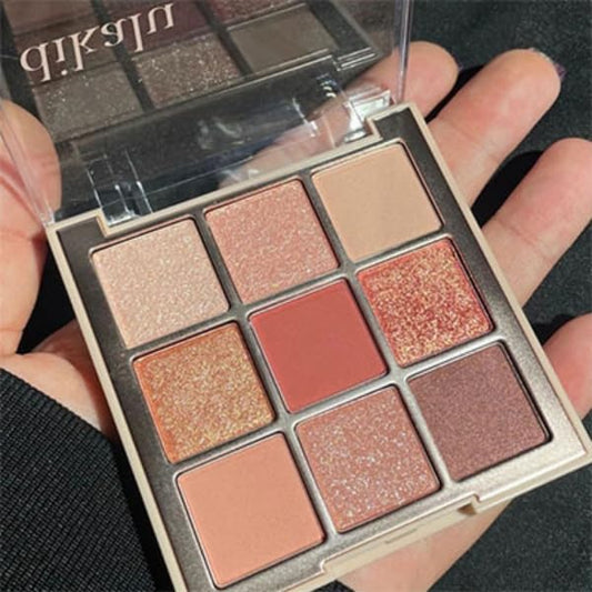Kayswang 9 Colors Glitter Eyeshadow Makeup Palette, Eye Shadow Powder，Matte High Pigmented Colorful,Creamy Texture, Long LastingEyeshadow Powder Cosmetics,Natural Waterproof (11#)