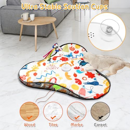 Joyzan Interactive Cat Toys for Indoor Cats,Automatic Hide and Seek Cat Toy