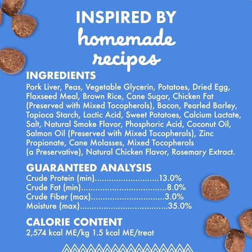 Buddy Biscuits Trainers Training Bites Soft & Chewy Dog Treats, Bacon, 10 oz. Pouch