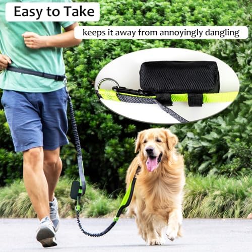2 Pack Dog Poop Bag Holder for Leash + 80 Count Doggie Waste Bag, Black