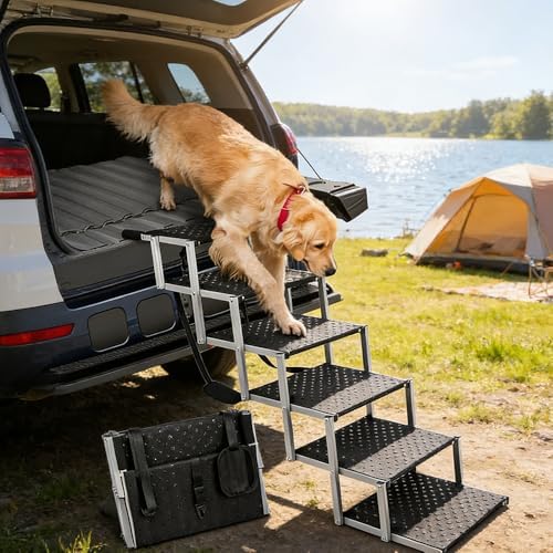 Dog Steps for Car for Smart #3 5-Door SUV 2023 Foldable Dog Ramps for Large Dogs with Non Slip Surface Portable Outdoor Pet Ramp