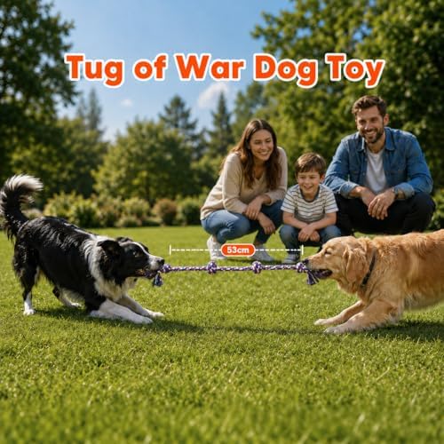 Aitmexcn Large Dog Toys for Aggressive Chewers, 8 Pack Dog Rope Toys