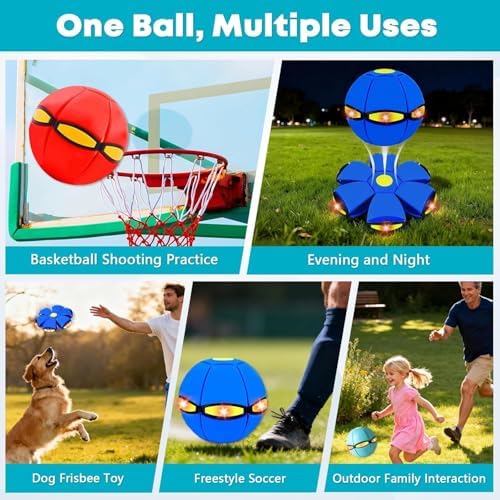Magic Ball, Magic Flying Saucer, Parent-Child Interactive, Dual-Mode Switching, with 6 Lights