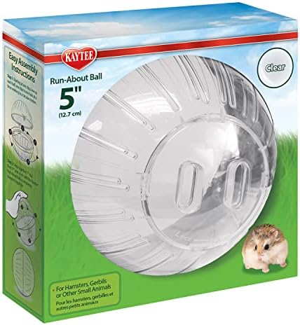 Kaytee 5" Clear Run-About Exercise Ball for Hamster & Gerbil Pets