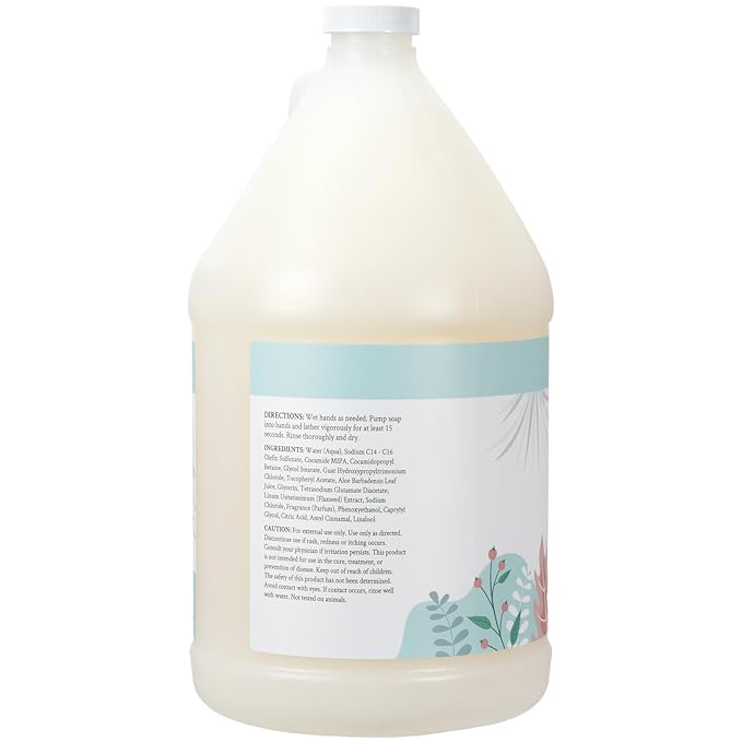 Ginger Lily Farms Botanicals Conditioning Liquid Hand Soap Refill, 100% Vegan & Cruelty-Free, Cucumber Mint Bliss Scent, 1 Gallon (Pack of 4)