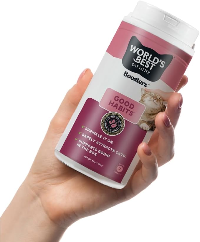 World's Best Cat Litter Boosters Good Habits Additive, 18 oz Canister