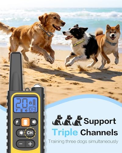 Dog Shock Collar 2 Pack, Rechargeable Dog Training Collar with Remote for Large Medium Small Dogs, 3300FT Waterproof Shock Collar with Beep Vibration and Shock Modes