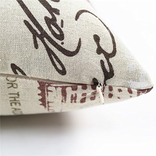 MoonRest Decorative Pillow, Fully Assembled with Hidden Zipper Filled with Synthetic Down Pillow Inserts (Paris Post Card)