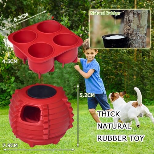 XHX Dog Toy to Keep Your Pup Distracted - Safe for Dogs - Low-Mess Design - Dog Toys for Small Dogs 10-25 lbs(Red, S)