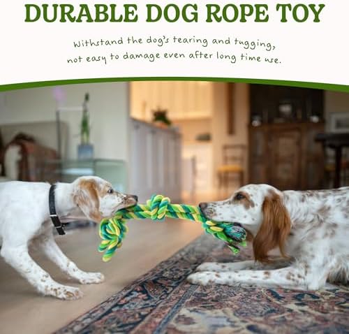 SHARLOVY Dog Rope Toy for Medium Dogs