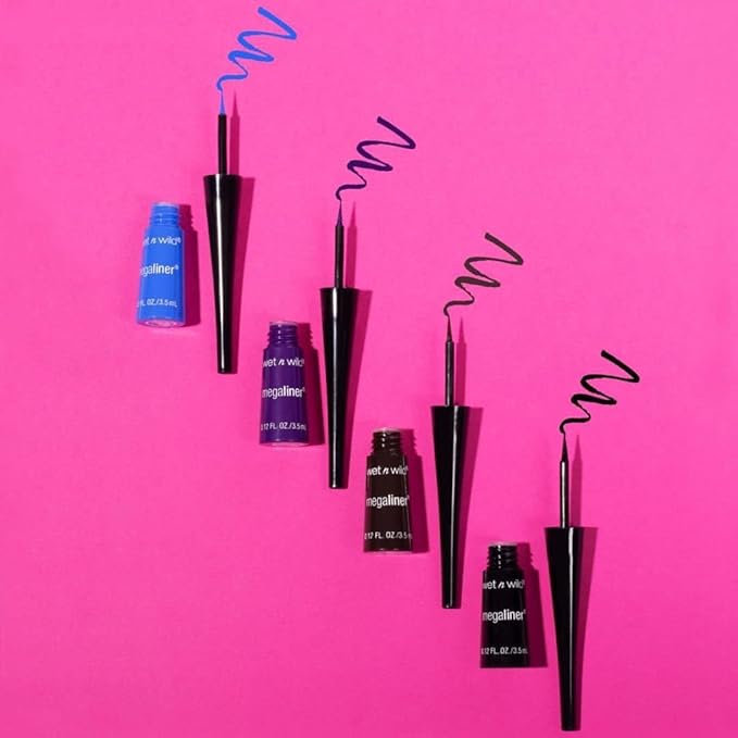 wet n wild MegaLiner Liquid Eyeliner - Voltage Blue (Pack of 2)