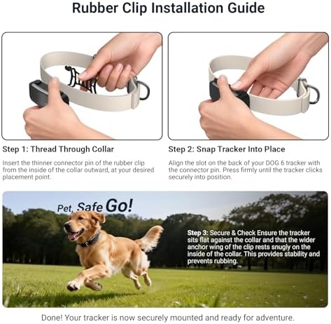 Rubber Clip x 4 Compatible with Tracti Smart Dog 6 LET
