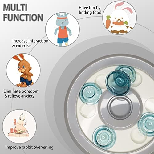kathson Rabbit Enrichment Toys Bunny Foraging Toy Small Animal Treat Dispenser Hamster Puzzle Feeder Guinea Pig Interactive Toys Mental Stimulation for Ferret Chinchila Cat Dog