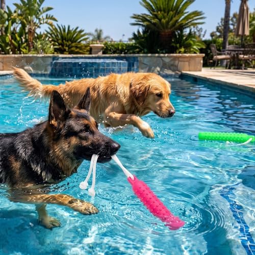 Dog Water Toys, 2 Pack Floating Bumper Fetch Toy Dummy