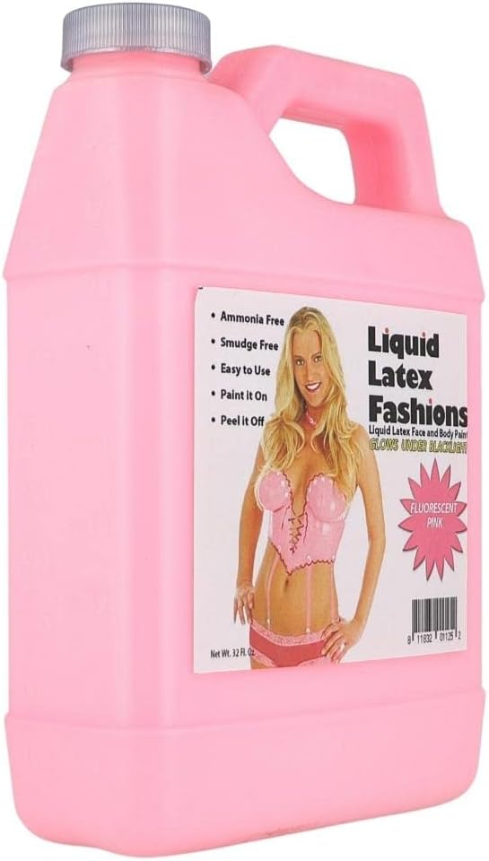Ammonia Free Liquid Latex Body Paint - 32oz Fluorescent Pink
